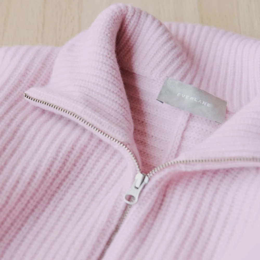 The Half-Zip Sweater in Luxe Merino | Light Lilac (4)