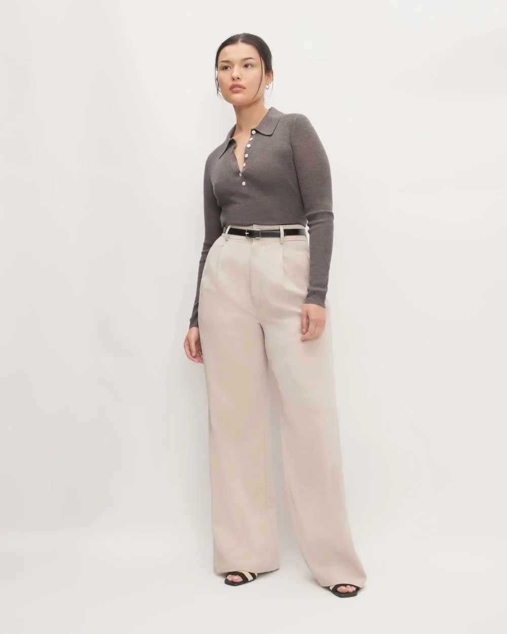 The Polo in Ultrasoft Merino | Heather Cocoa (4)