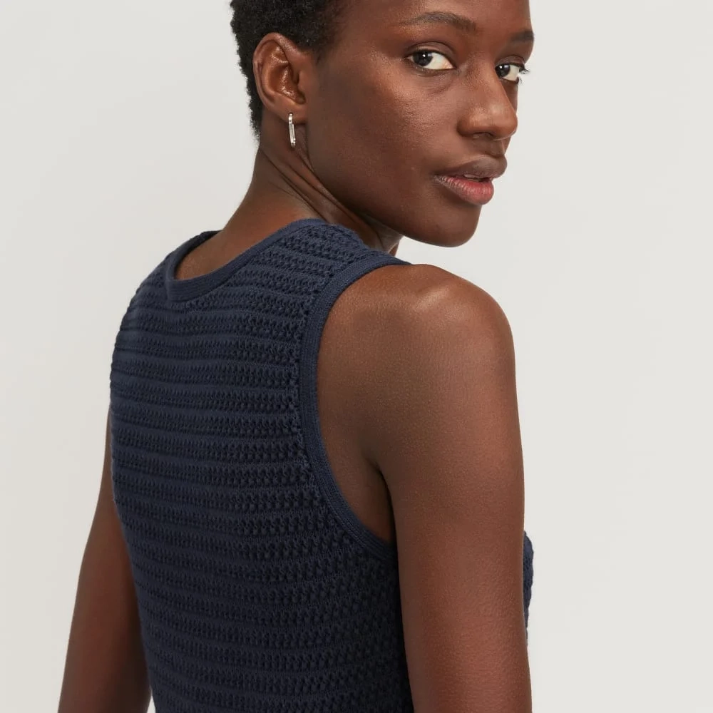 The Crochet Knit Cami | Navy (4)