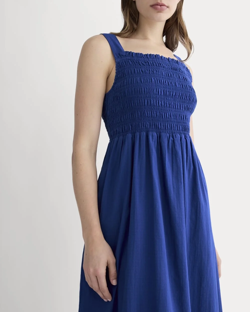 The Gauze Smock Dress | Mazarine Blue (3)