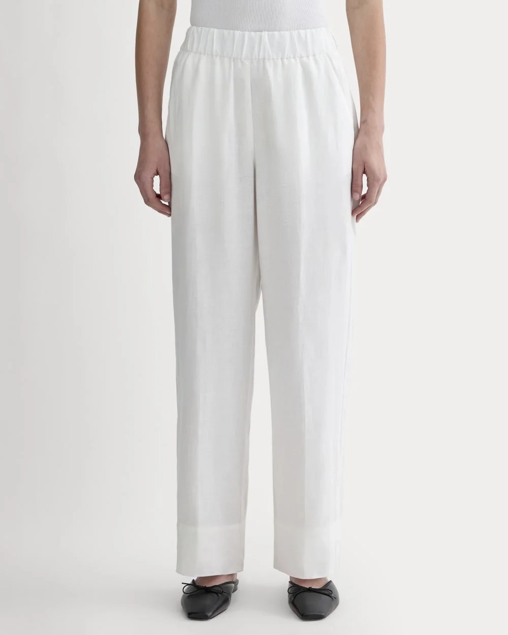 The Linen Easy Pant | White (5)