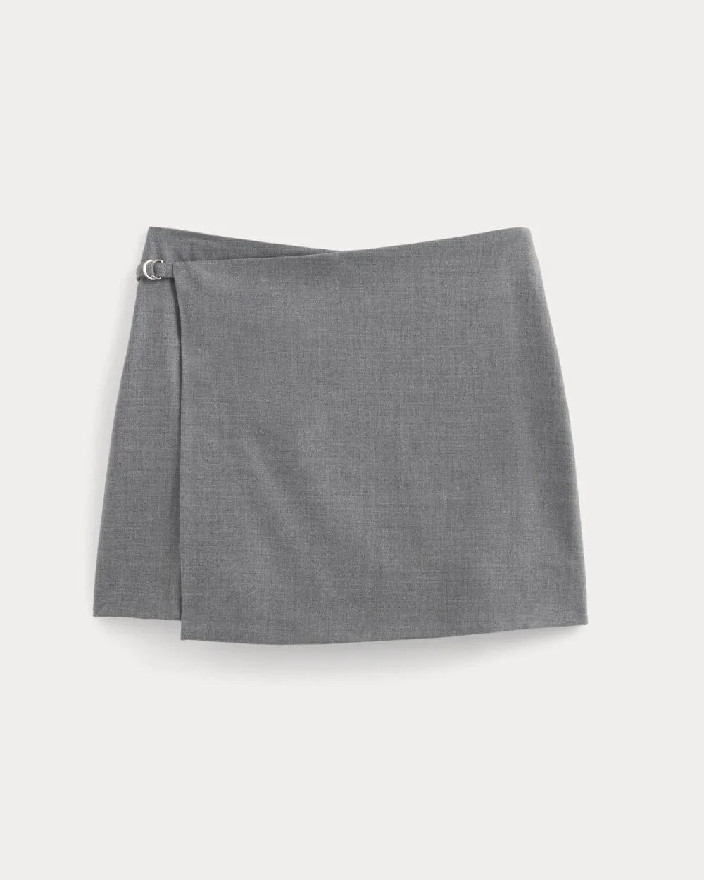 Wrap Mini Skort in Tailor Twill | Heather Graphite (3)