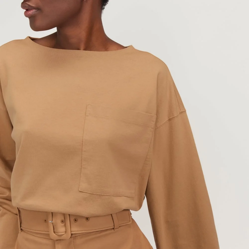 The Premium Weight Oversized Pocket Tee | Caramel (3)