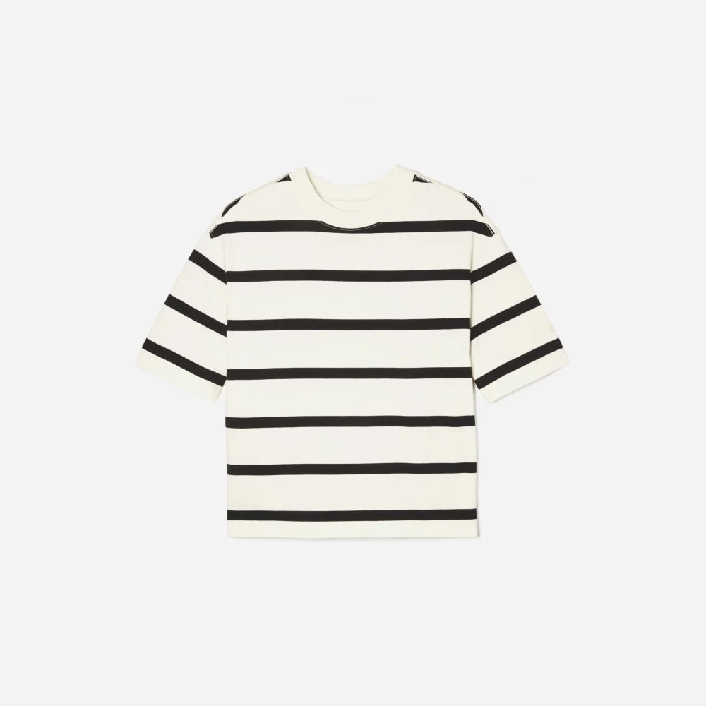 The Premium Weight Relaxed Tee | Black / Canvas