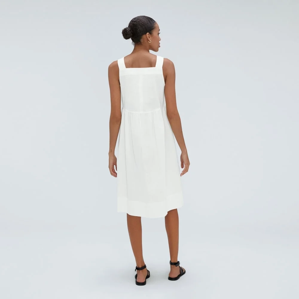 The Seersucker Midi Dress | White (2)