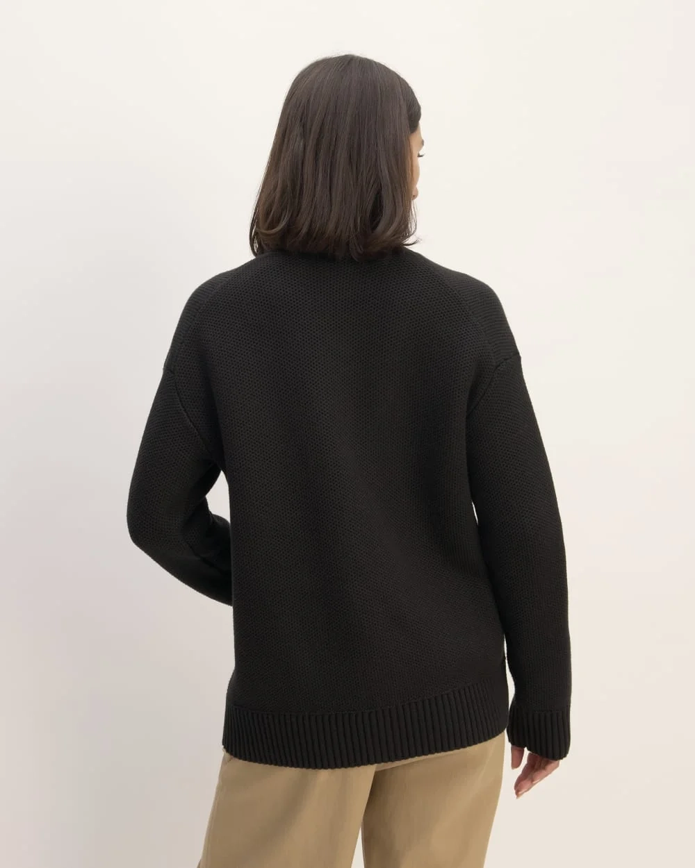 The Cotton Honeycomb Cardigan | Black (4)