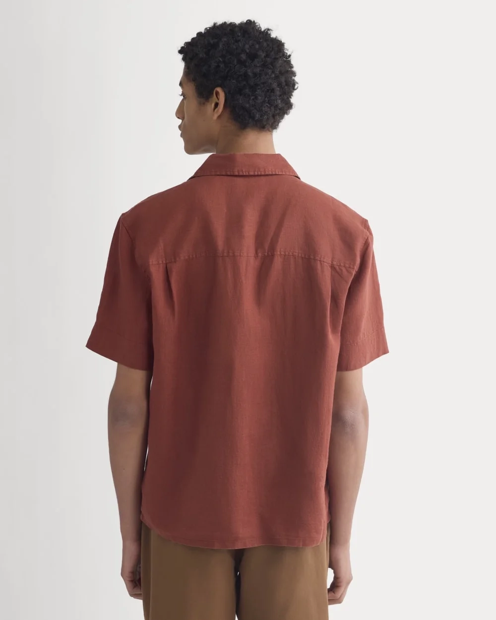 Linen Resort Shirt | Henna Red (3)