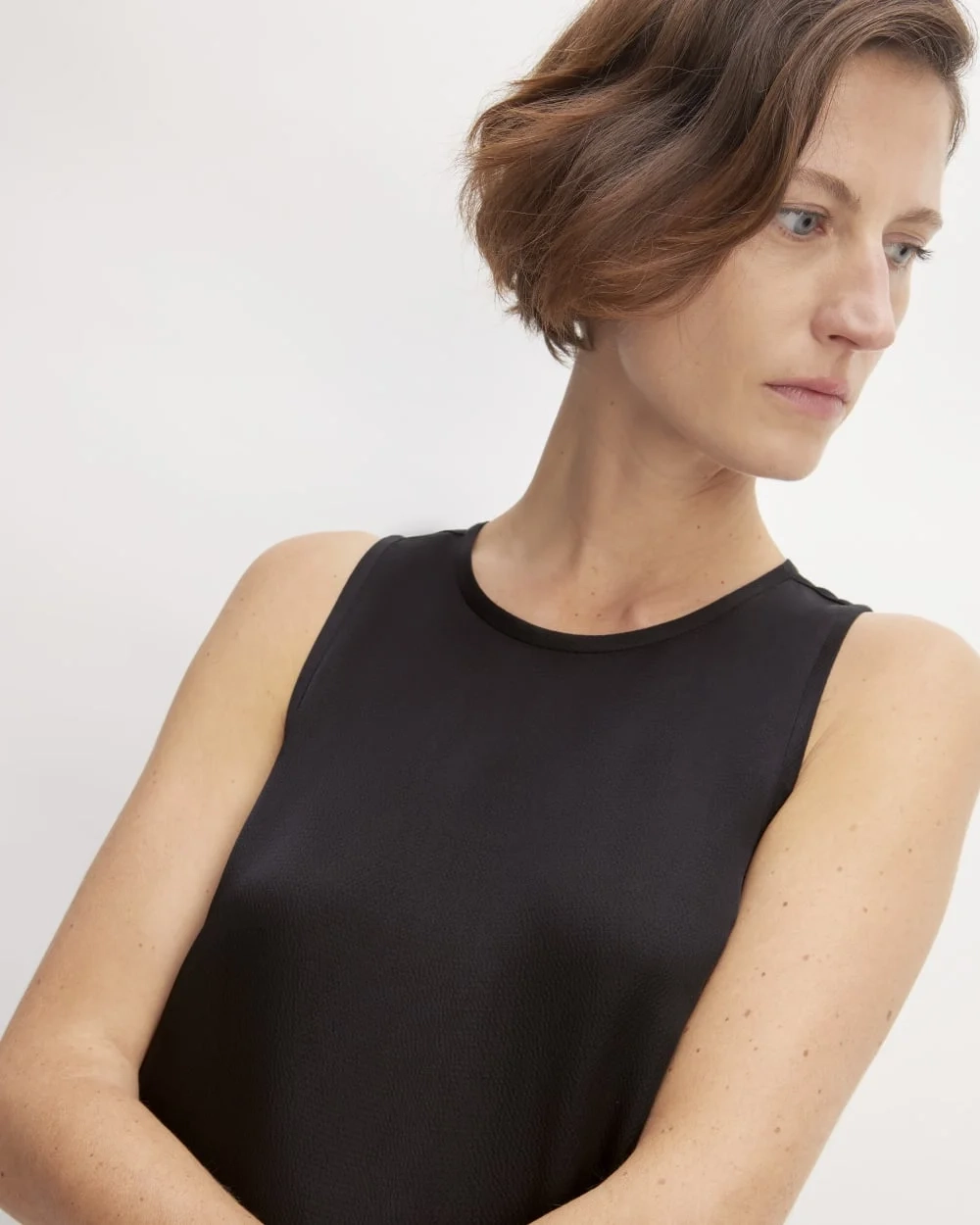The Satin Racerback Slip Dress | Black (4)