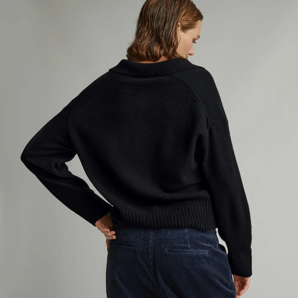 The Cashmere Polo | Black (2)