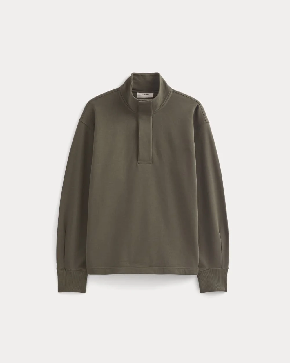 Off-Duty Terry Pullover | Olive Night (4)