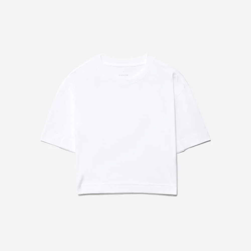 The Organic Cotton Cropped Tee | White