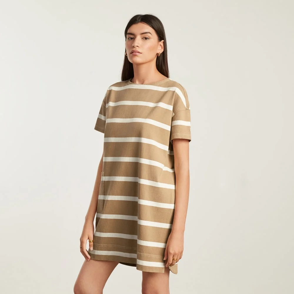 The Oversized Mariner Dress | Iced Coffee / Tan (3)