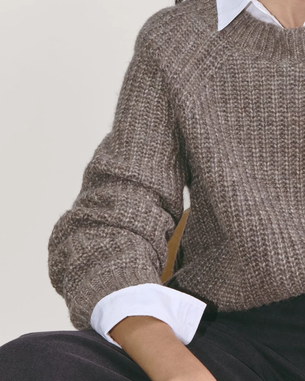 The Fisherman Crew in Cloud | Taupe Melange (4)