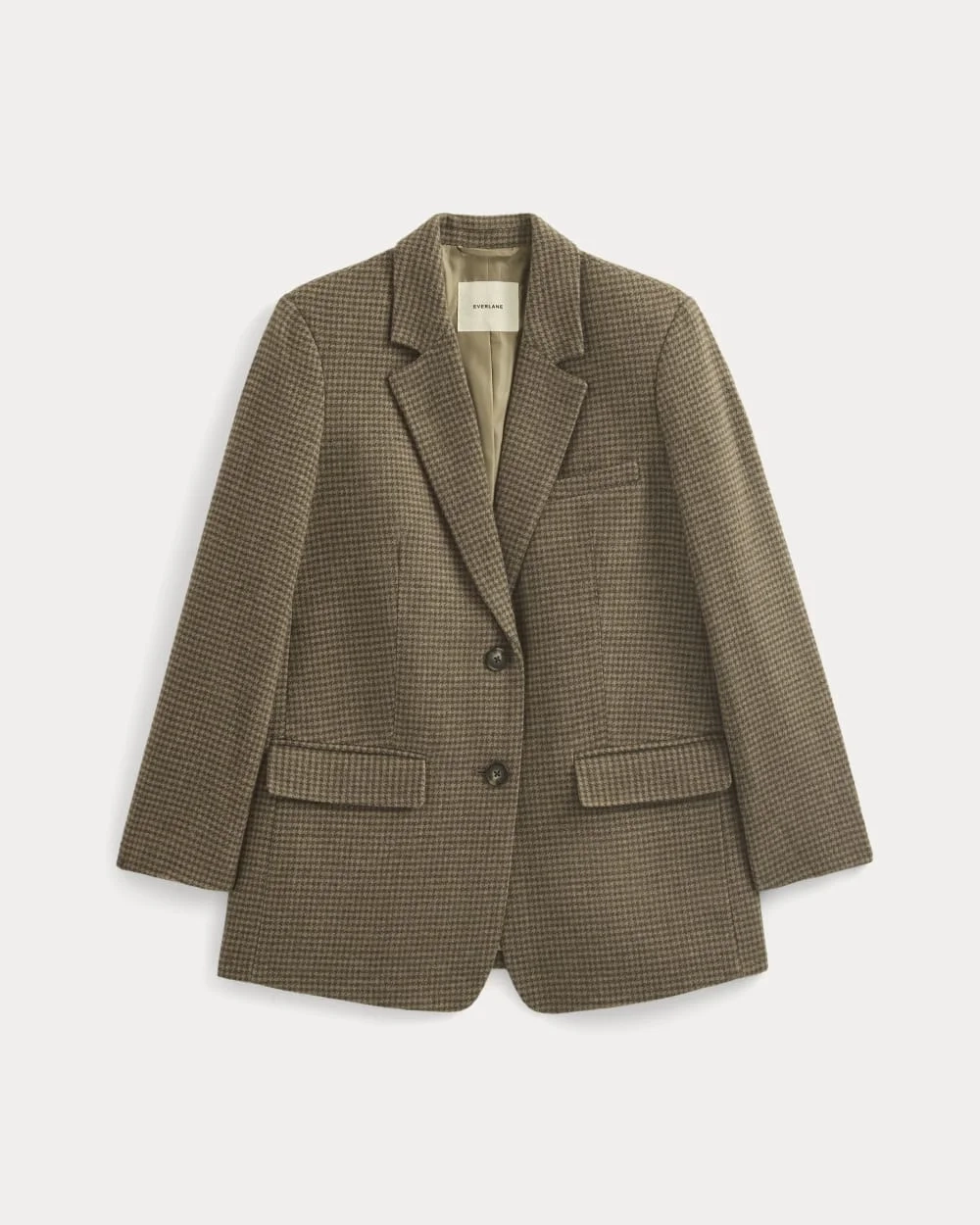 The Oversized Blazer in Wool | Brown Houndstooth (5)