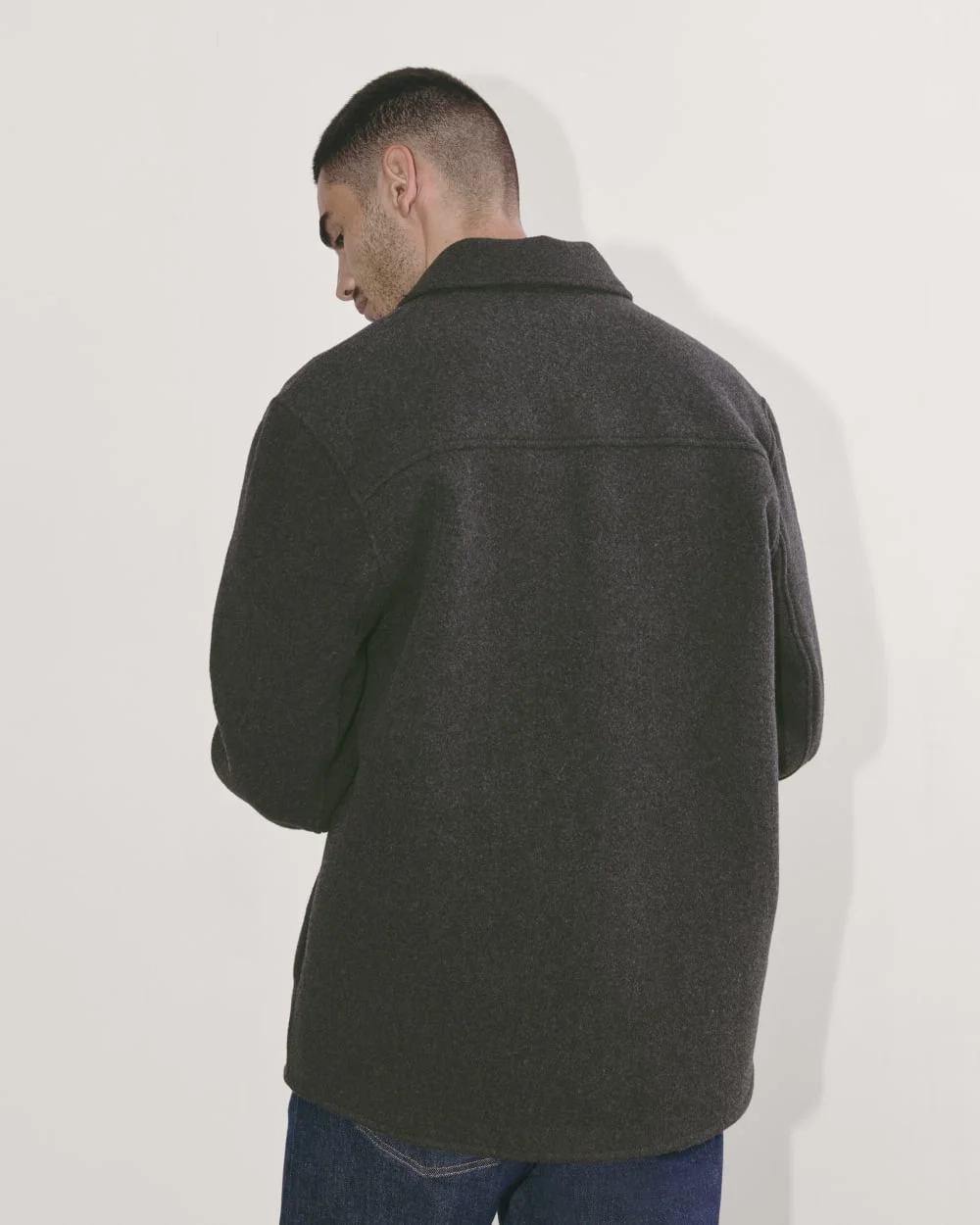 The Wool Overshirt | Heather Charcoal (4)
