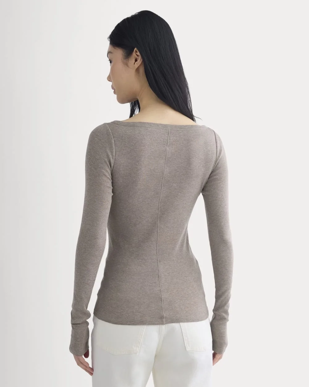 Tissue Boatneck Top | Heathered Chocolate Chip (5)