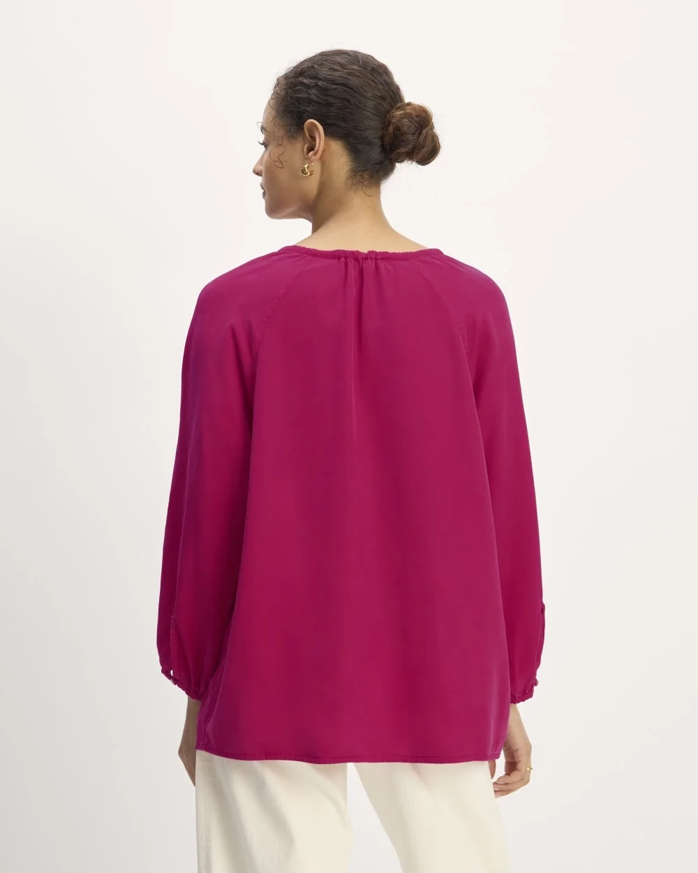 The Gathered Shirt in Butterlite | Red Currant (5)