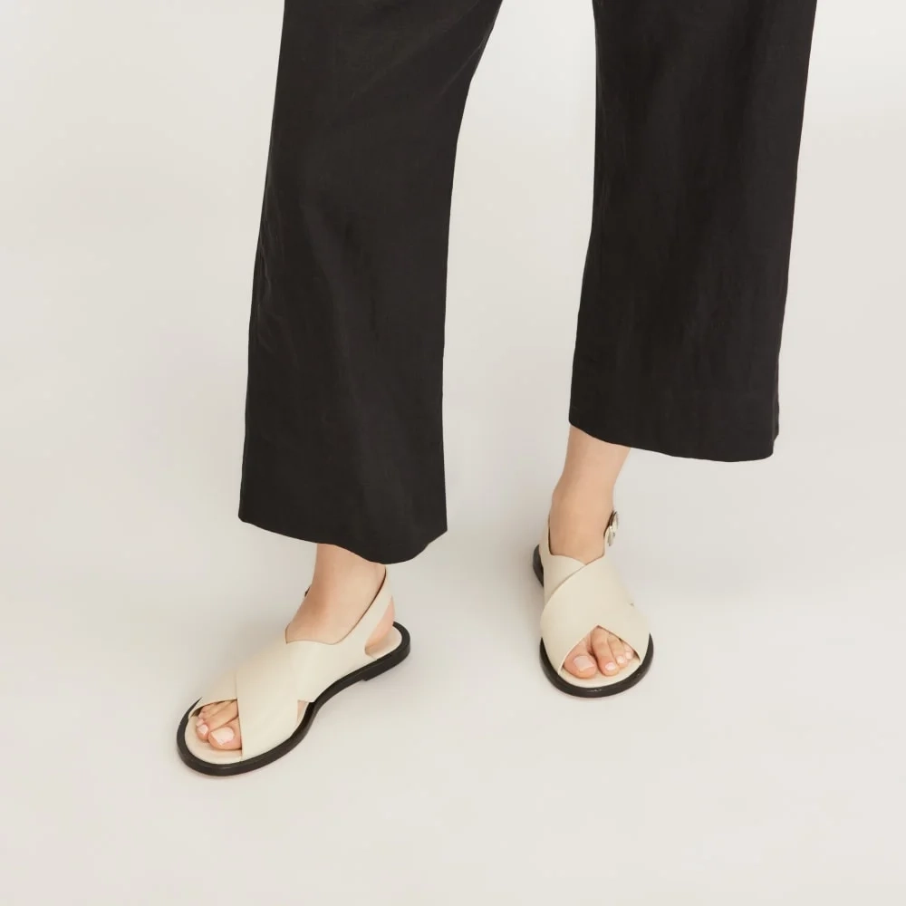 The City Crossover Sandal | Parchment (4)