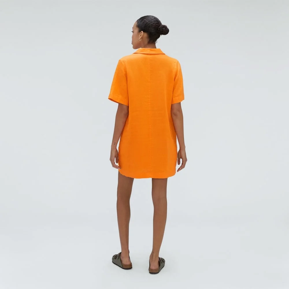 The Linen Workwear Dress | Turmeric (5)