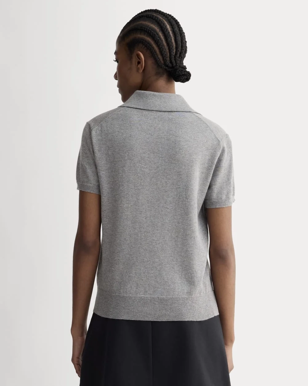 The Polo in Cotton Cashmere | Heather Charcoal (2)