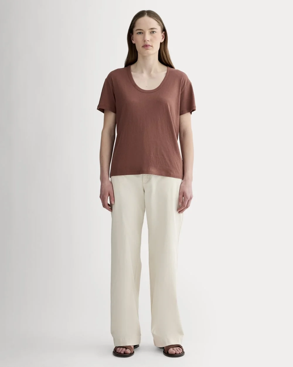 The Air Scoop-Neck Tee | Cedarwood (4)