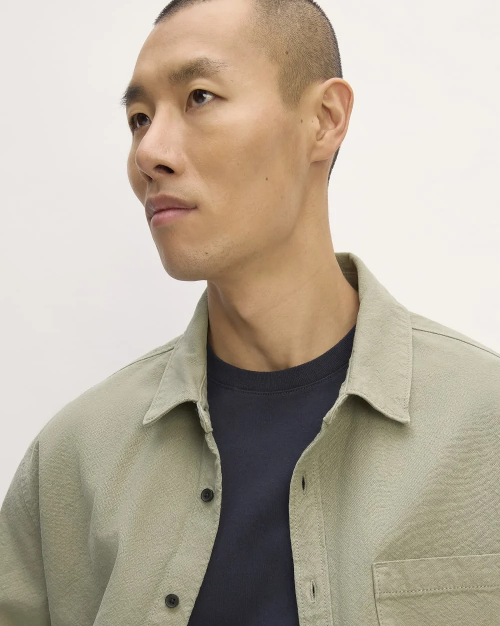 The Canvas Organic Cotton Overshirt | Sage Green (3)