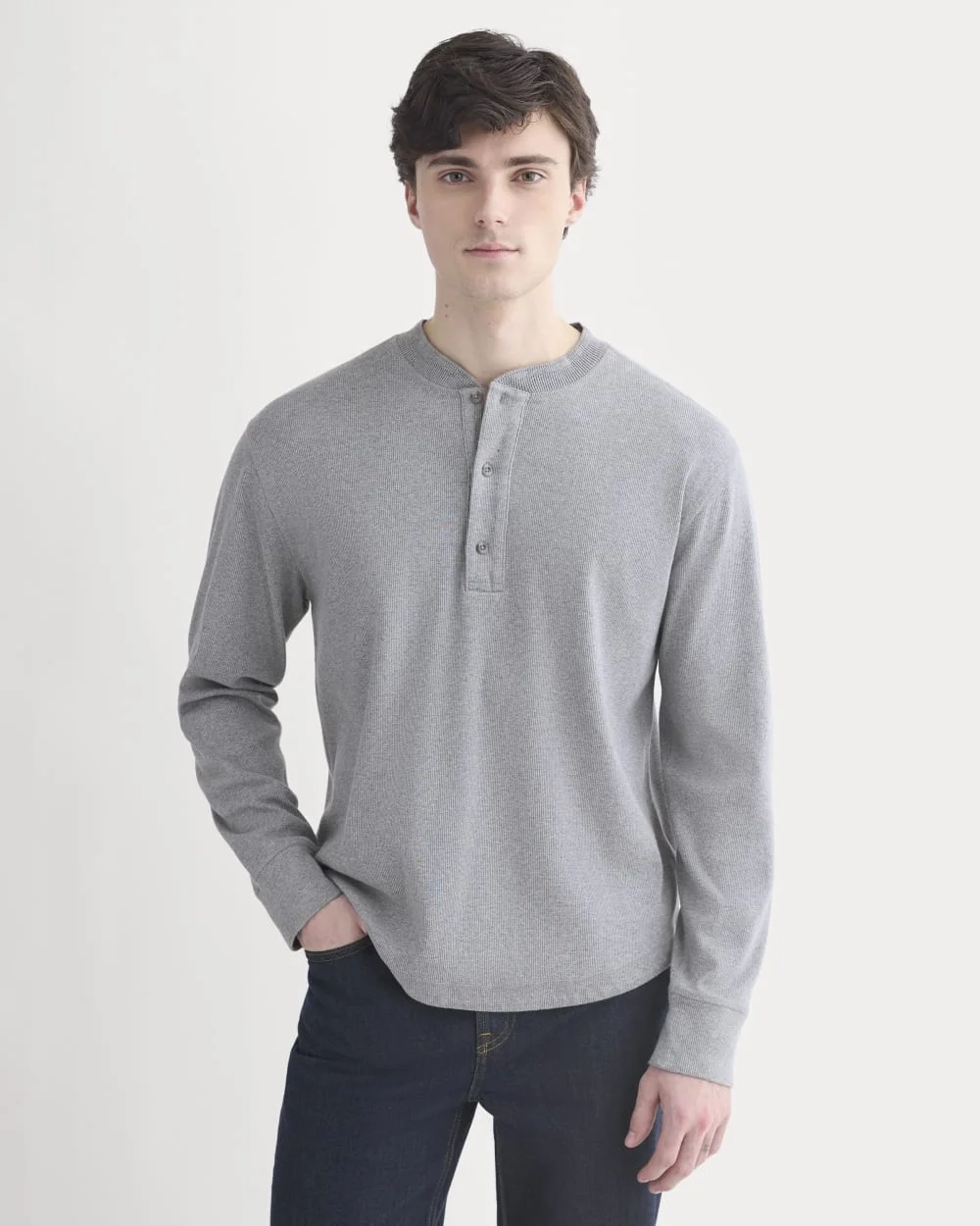 Vintage Rib Henley | Vintage Heather Grey (2)