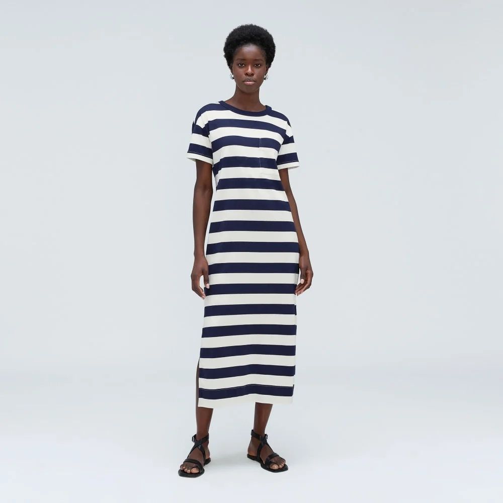 The Organic Weekend Maxi Dress | Navy / Canvas (4)