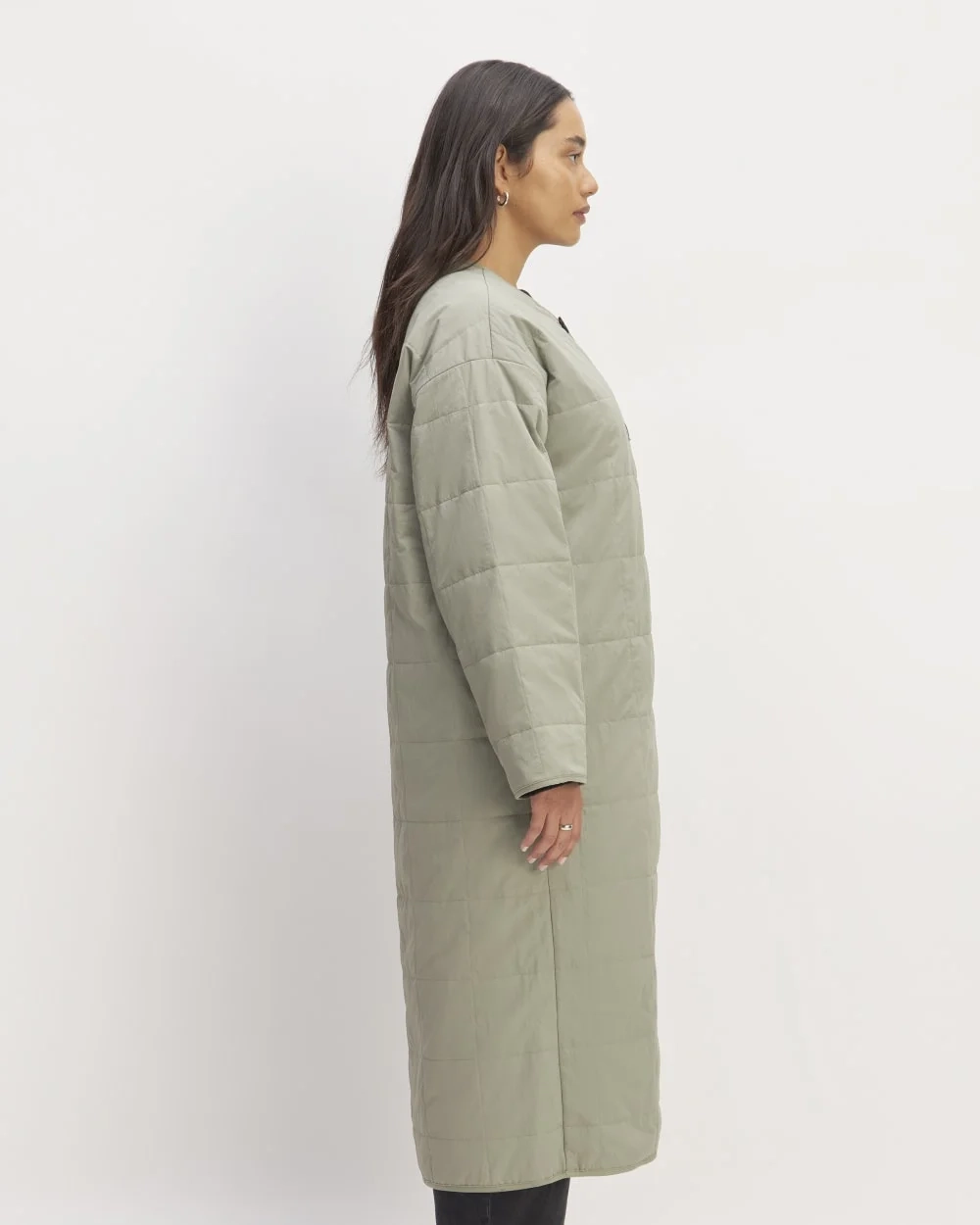 The ReNew Quilted Long Liner | Sage Green (5)