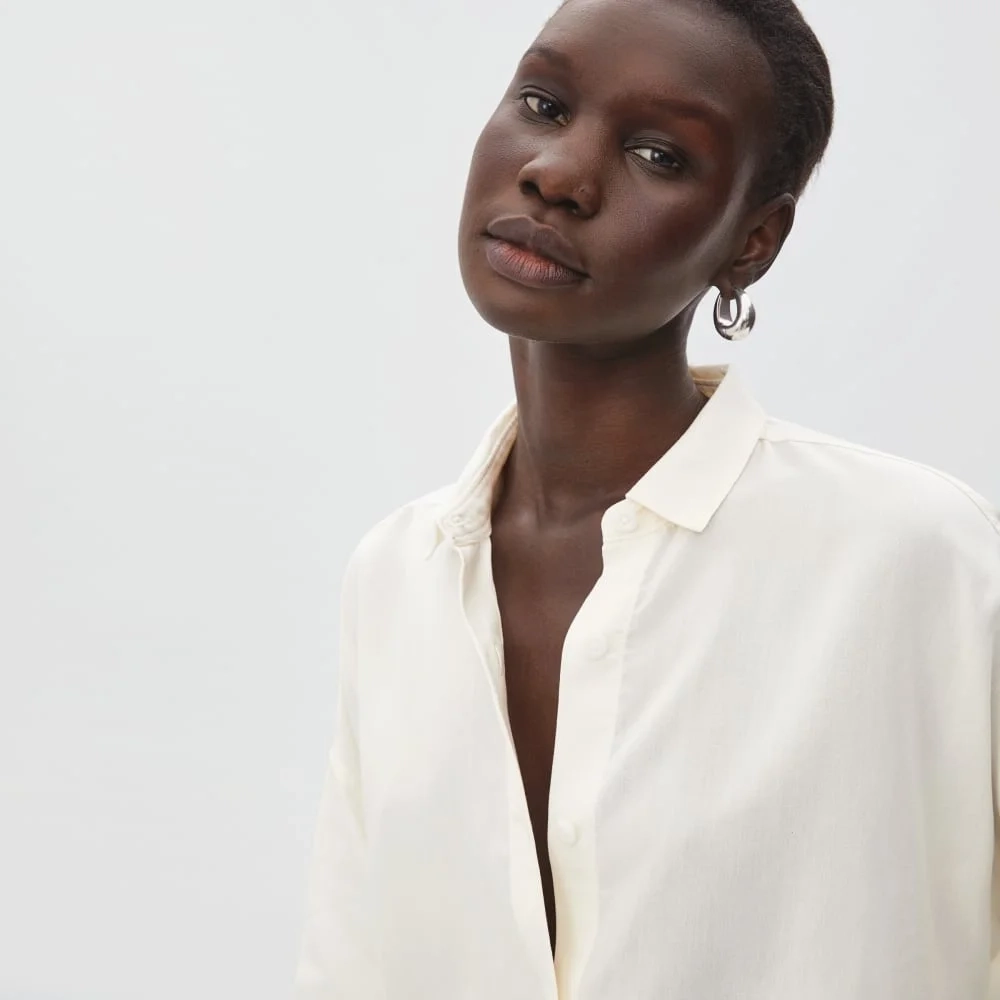 The Drapey Square Shirt | Bone (4)