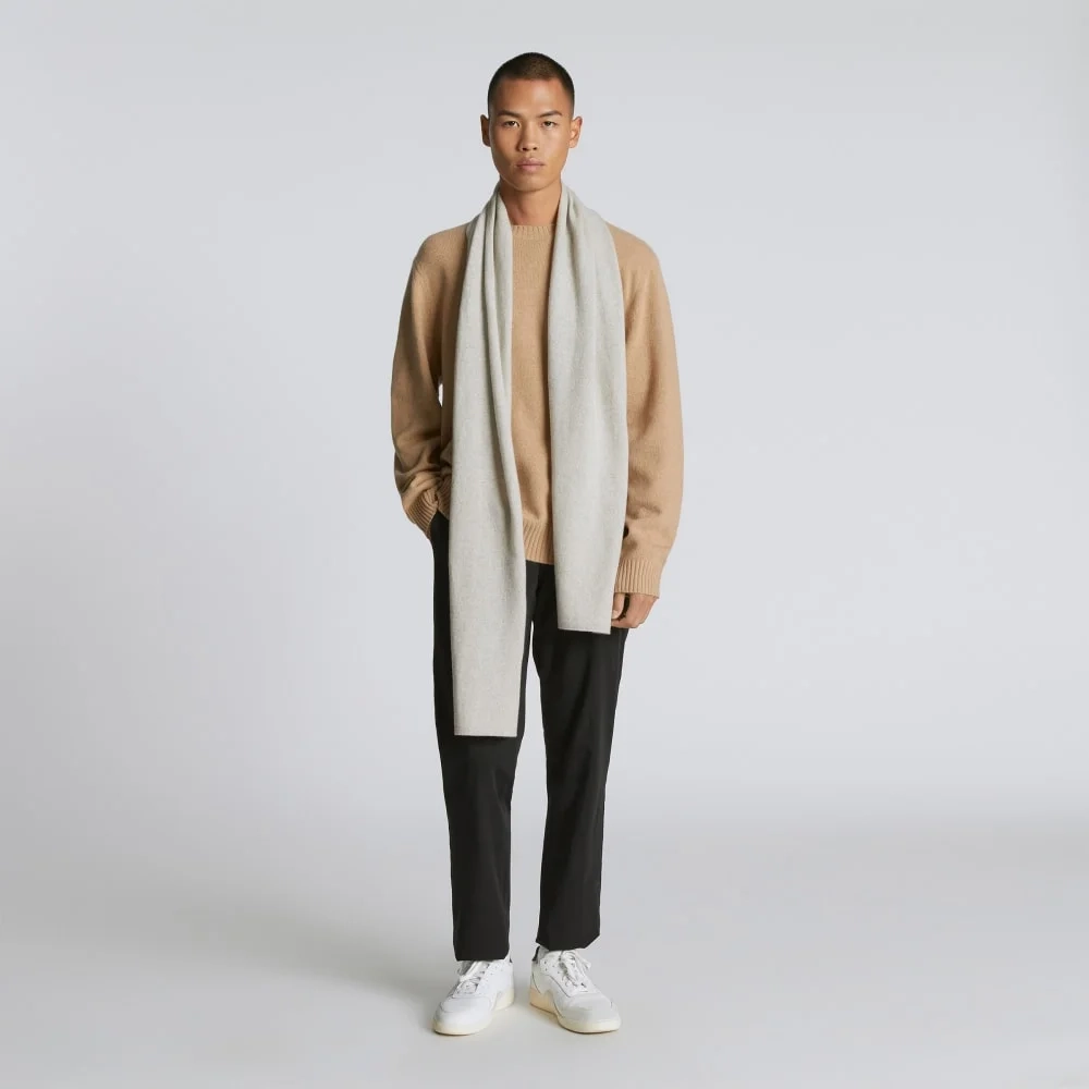 The Cashmere Scarf | Light Heather Grey (5)