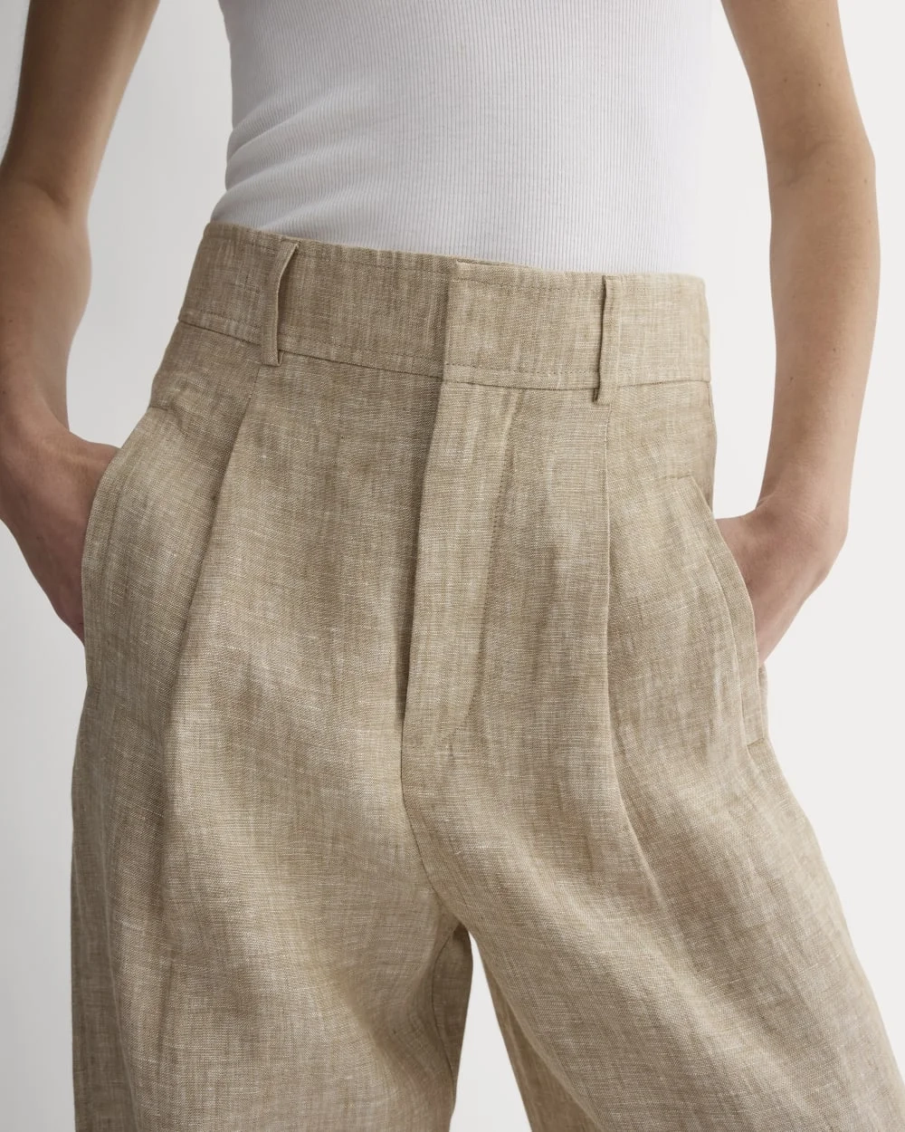 The Linen Way-High® Drape Pant  | Cornstalk Chambray (6)