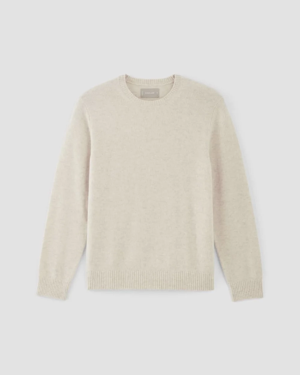 The Premium Merino Crew Neck Sweater | Heathered Oat (3)