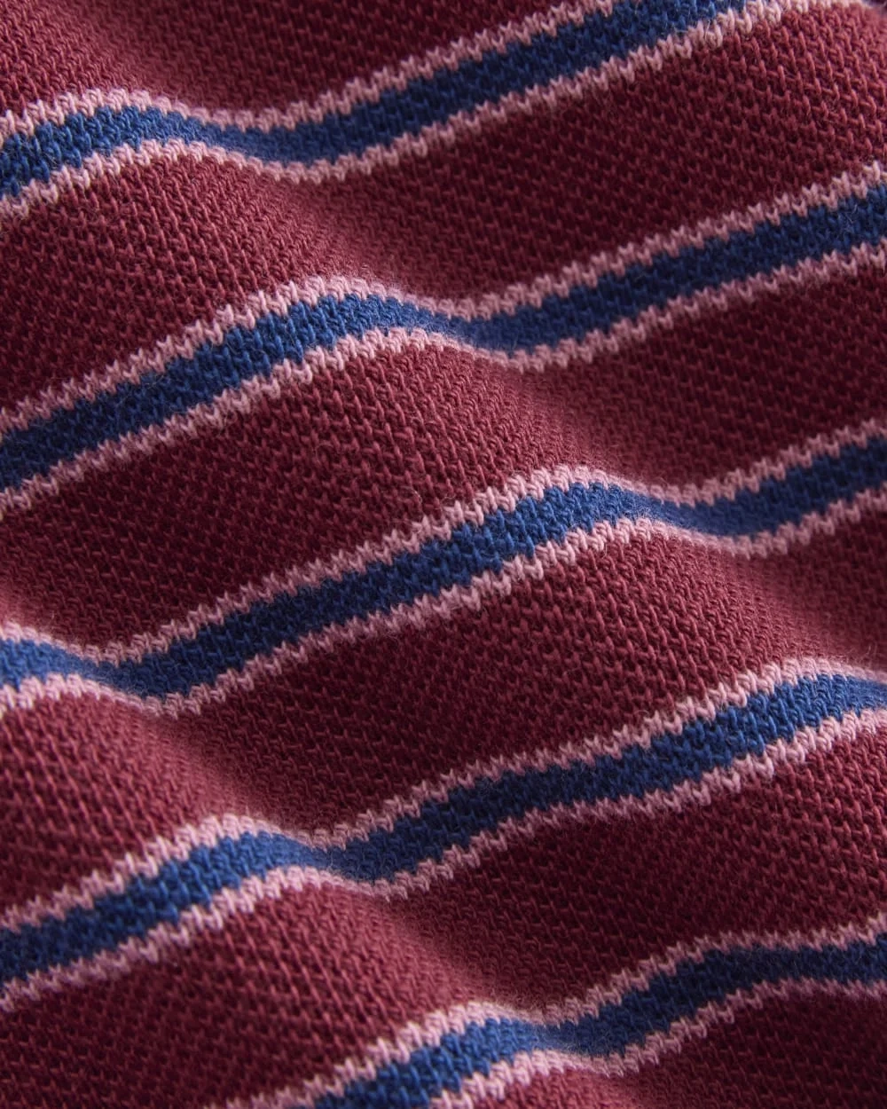 Pique Boxy Polo | Pomegranate/Heather Rose/Estate Blue (4)