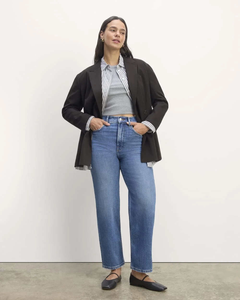 The Double-Breasted Blazer in Buttersmooth | Black (4)