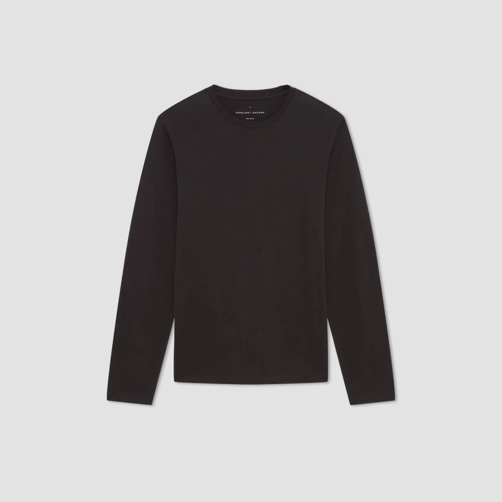 The Essential Organic Long-Sleeve Tee | Vintage Black (3)