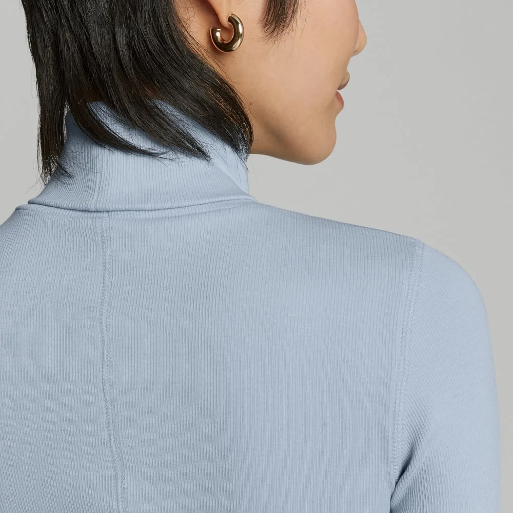 The Luxe Micro-Rib Turtleneck | Mist (5)