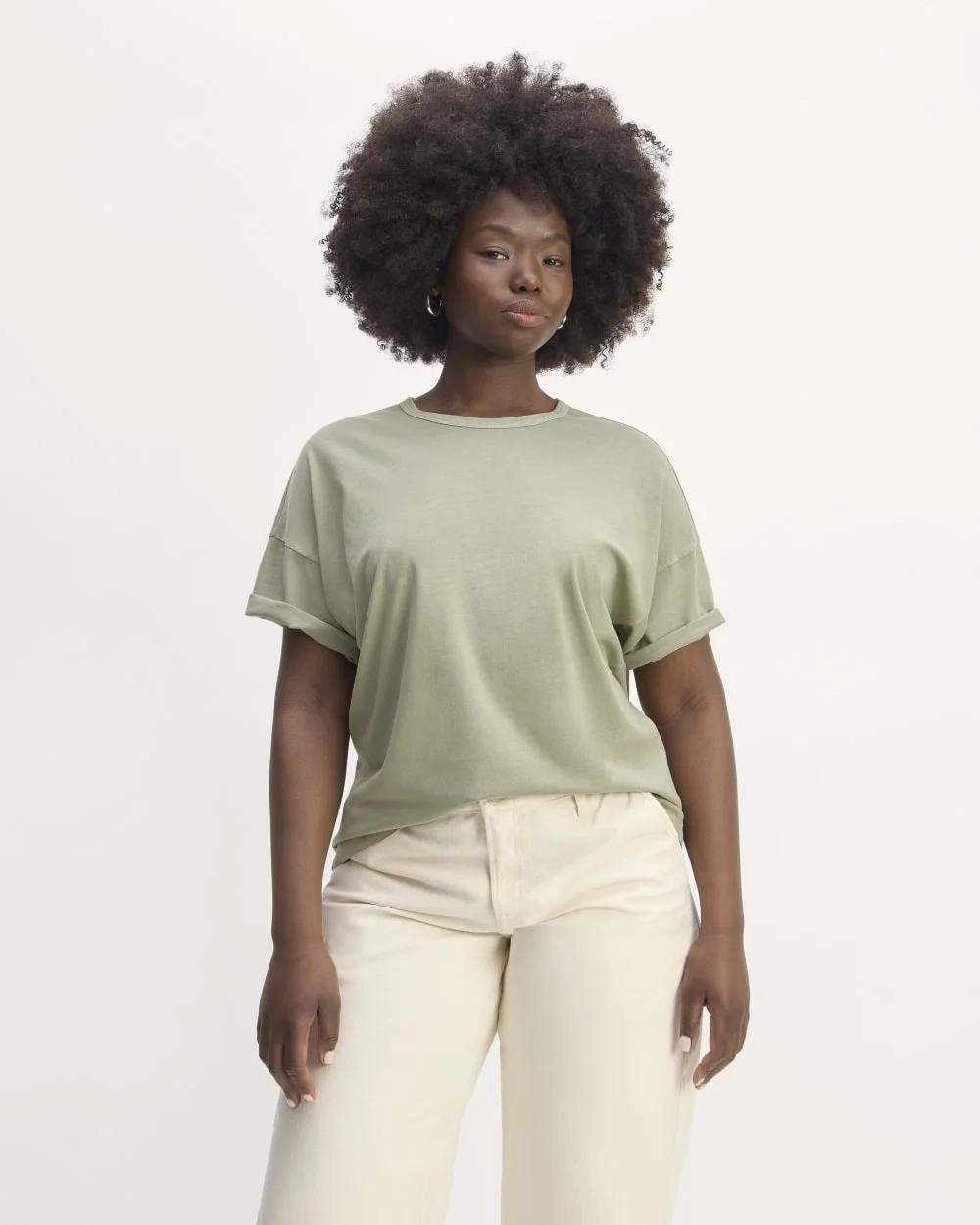 The Boyfriend Tee in Essential Cotton | Seagrass (3)