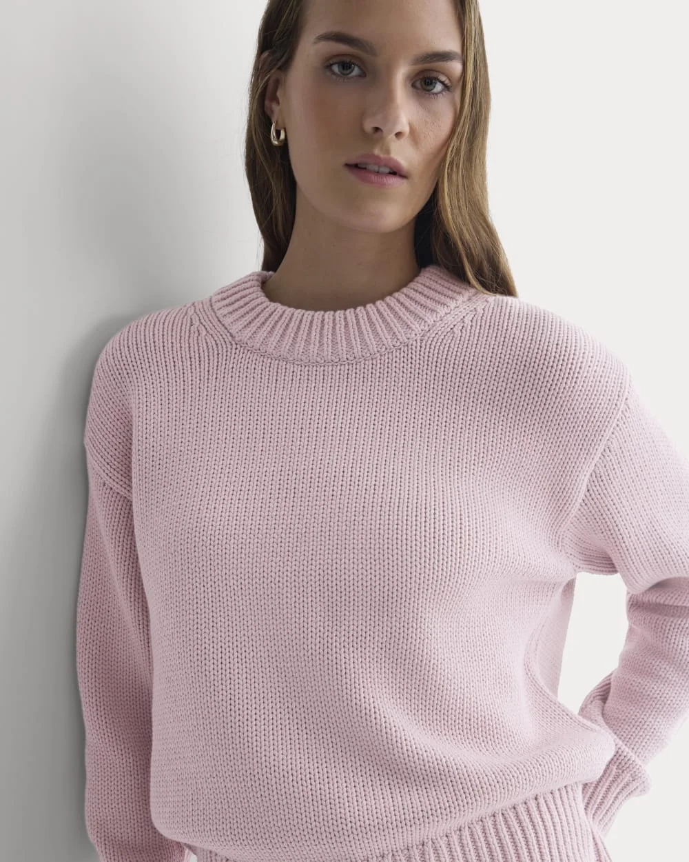 Oversized Cocoon Crew in Elevated Cotton | Burnished Lilac (3)