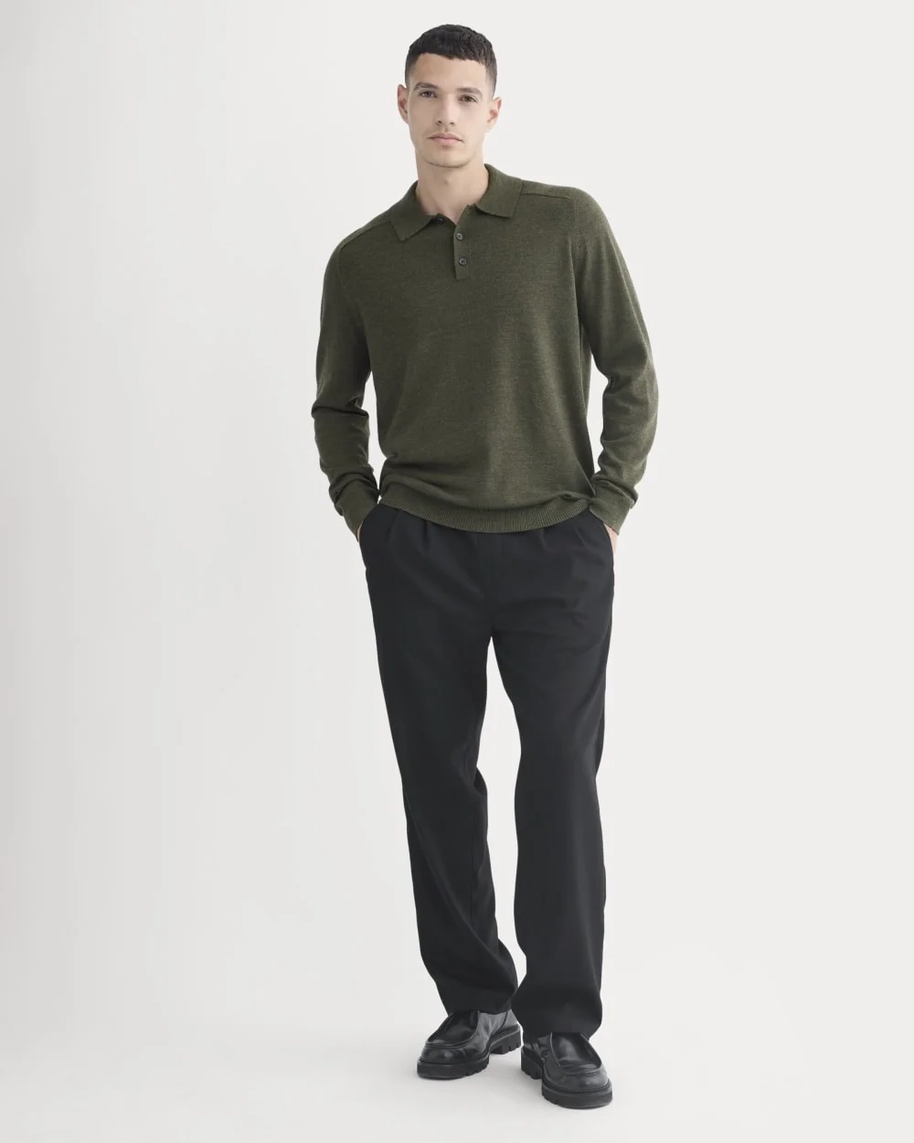Ultrasoft Polo Sweater | Heather Beech (4)