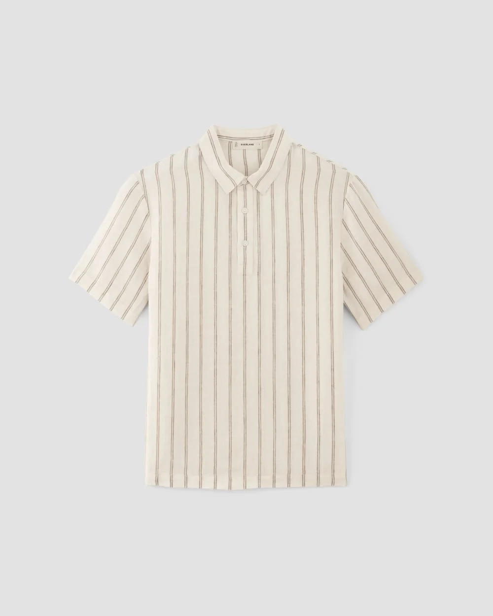 The Linen Short-Sleeve Popover Shirt | Bone / Cornstalk (5)