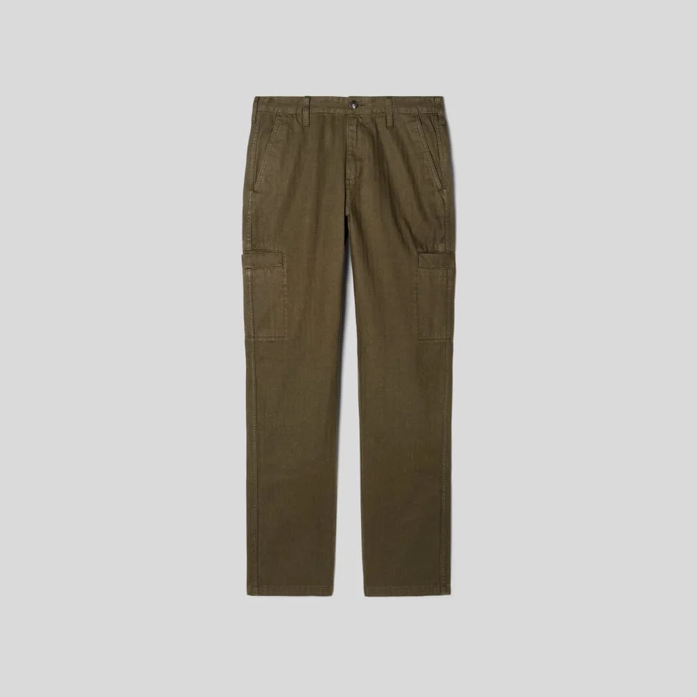The Organic Cotton Herringbone Refined Cargo | Beech (7)