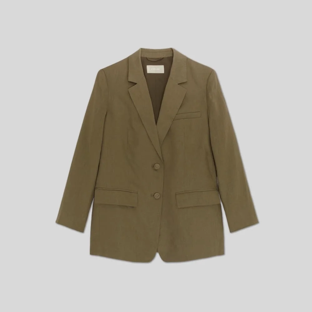 The Oversized Blazer in Linen | Kalamata (5)