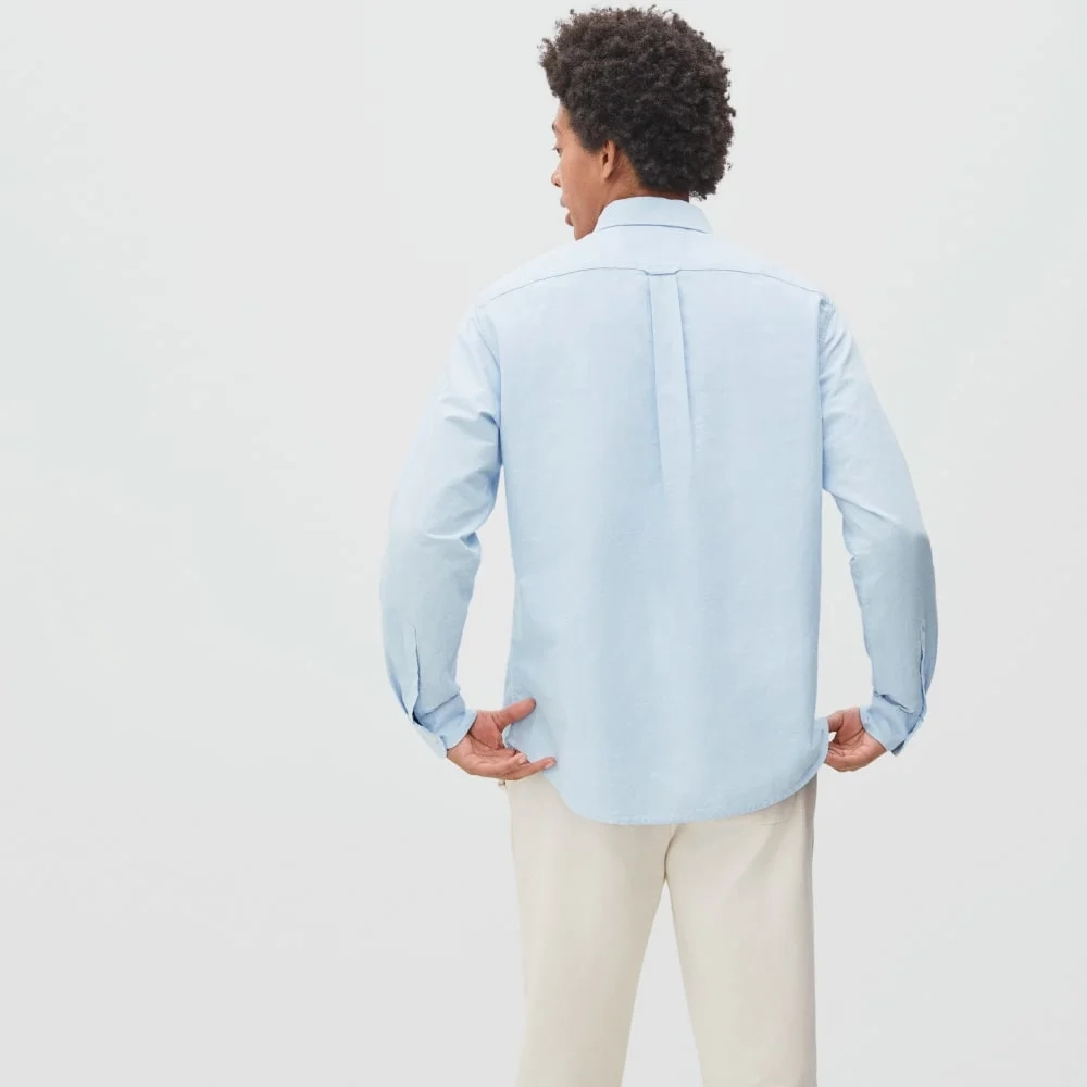 The Standard Fit Japanese Oxford Shirt | Uniform | Light Blue | Tall (3)