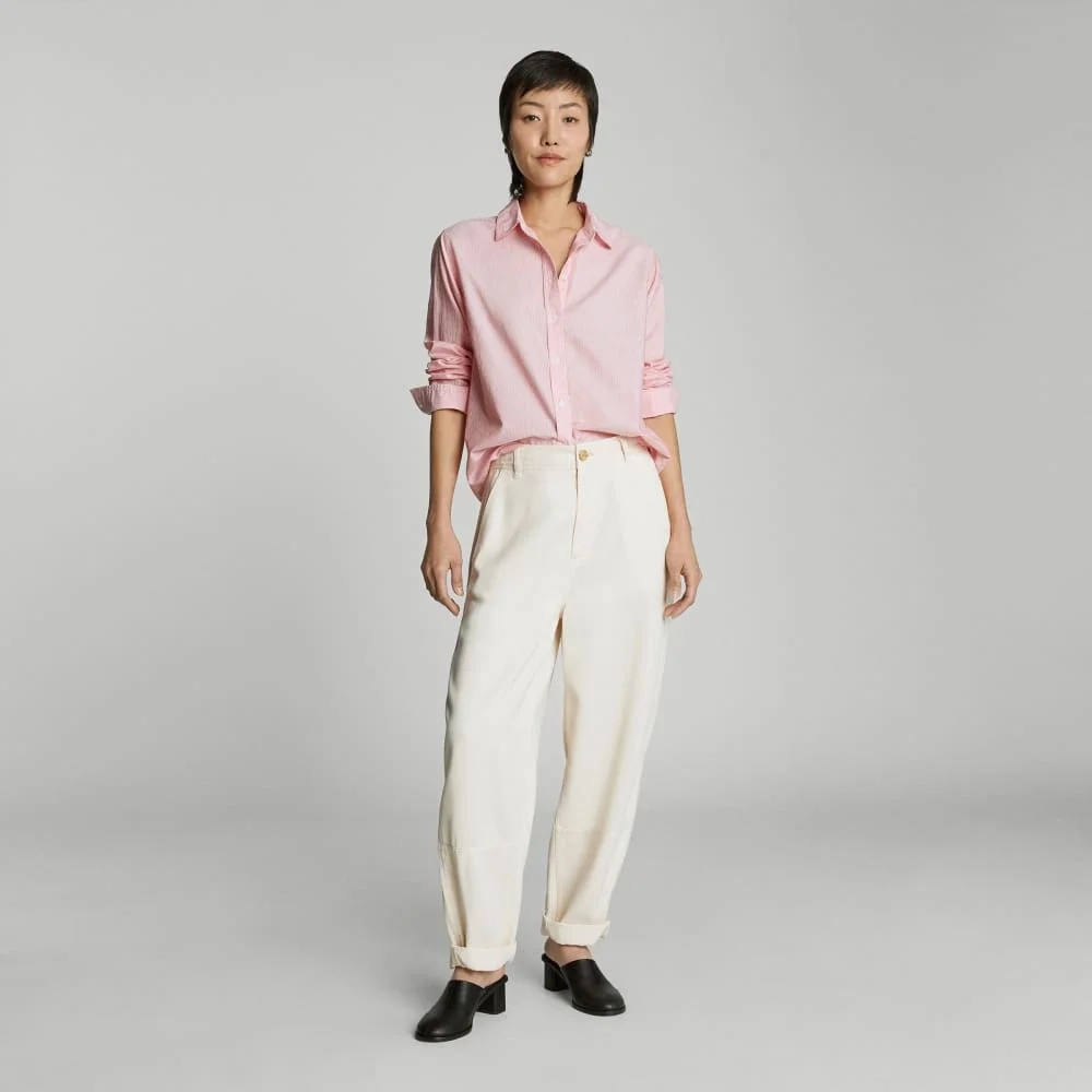 The Must-Have Shirt in Silky Cotton | Mandarin / White (5)