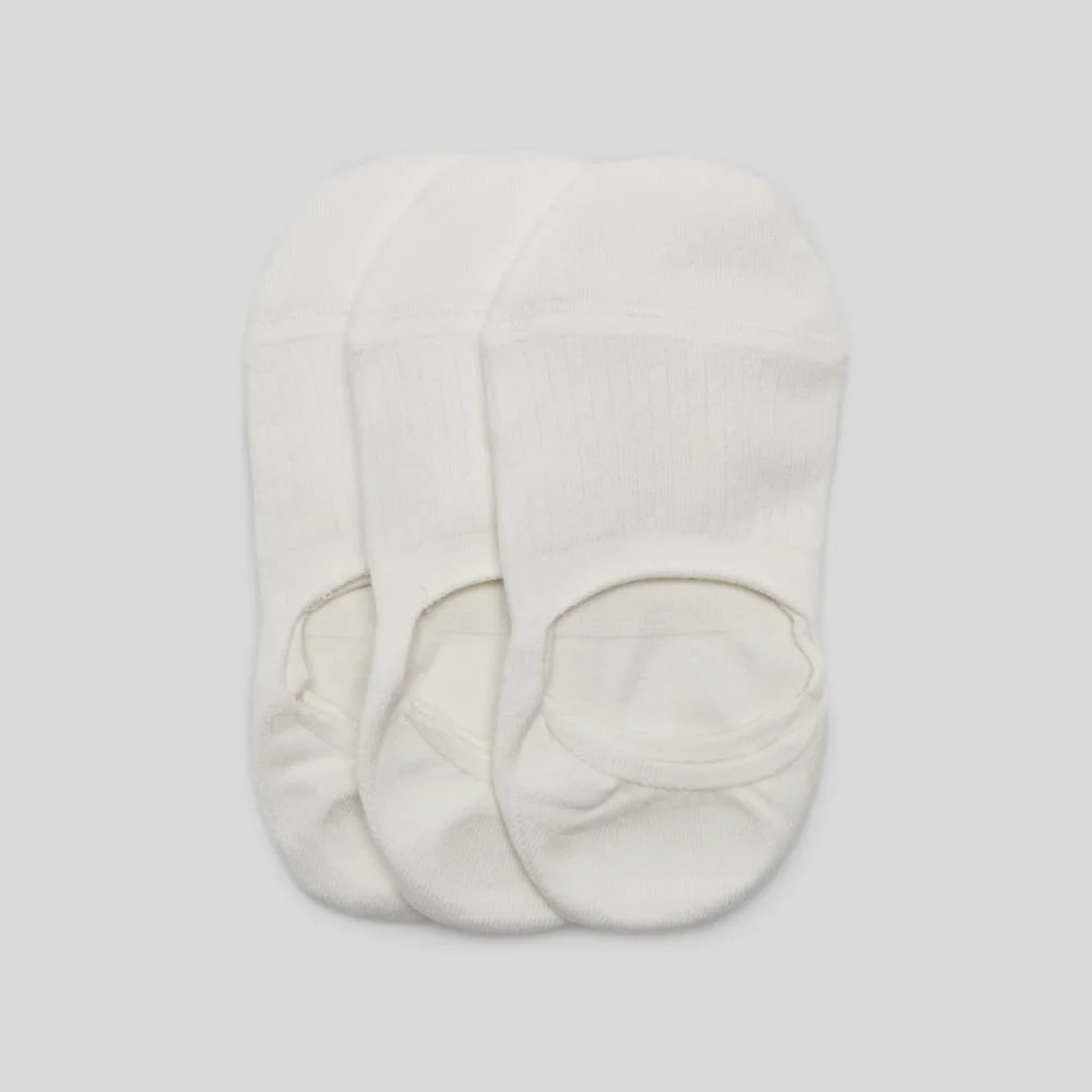 The Organic Cotton No-Show Sock 3-Pack | White (2)