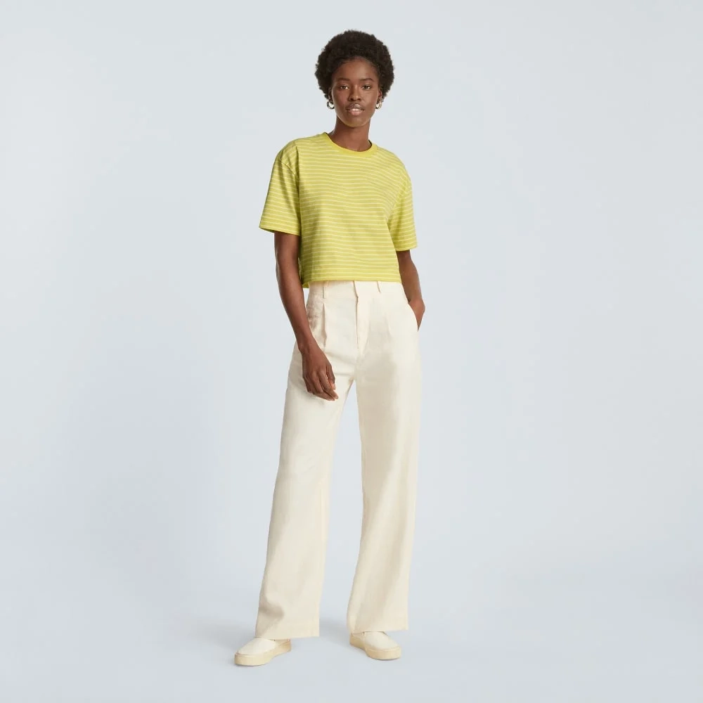 The Organic Cotton Cropped Tee | Acacia / Tan (5)