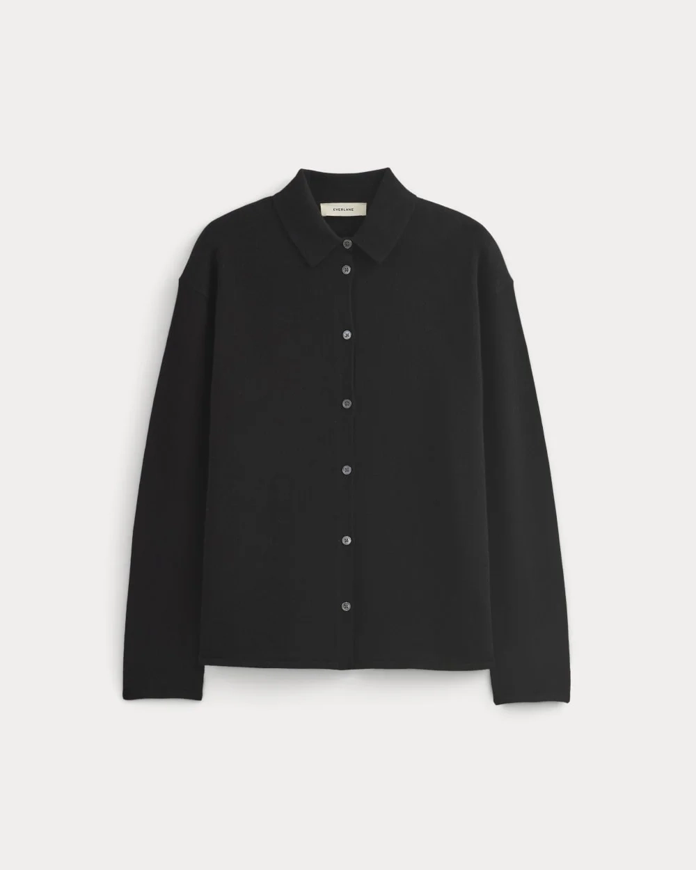 Cashmere Button-Up Shirt | Black (4)