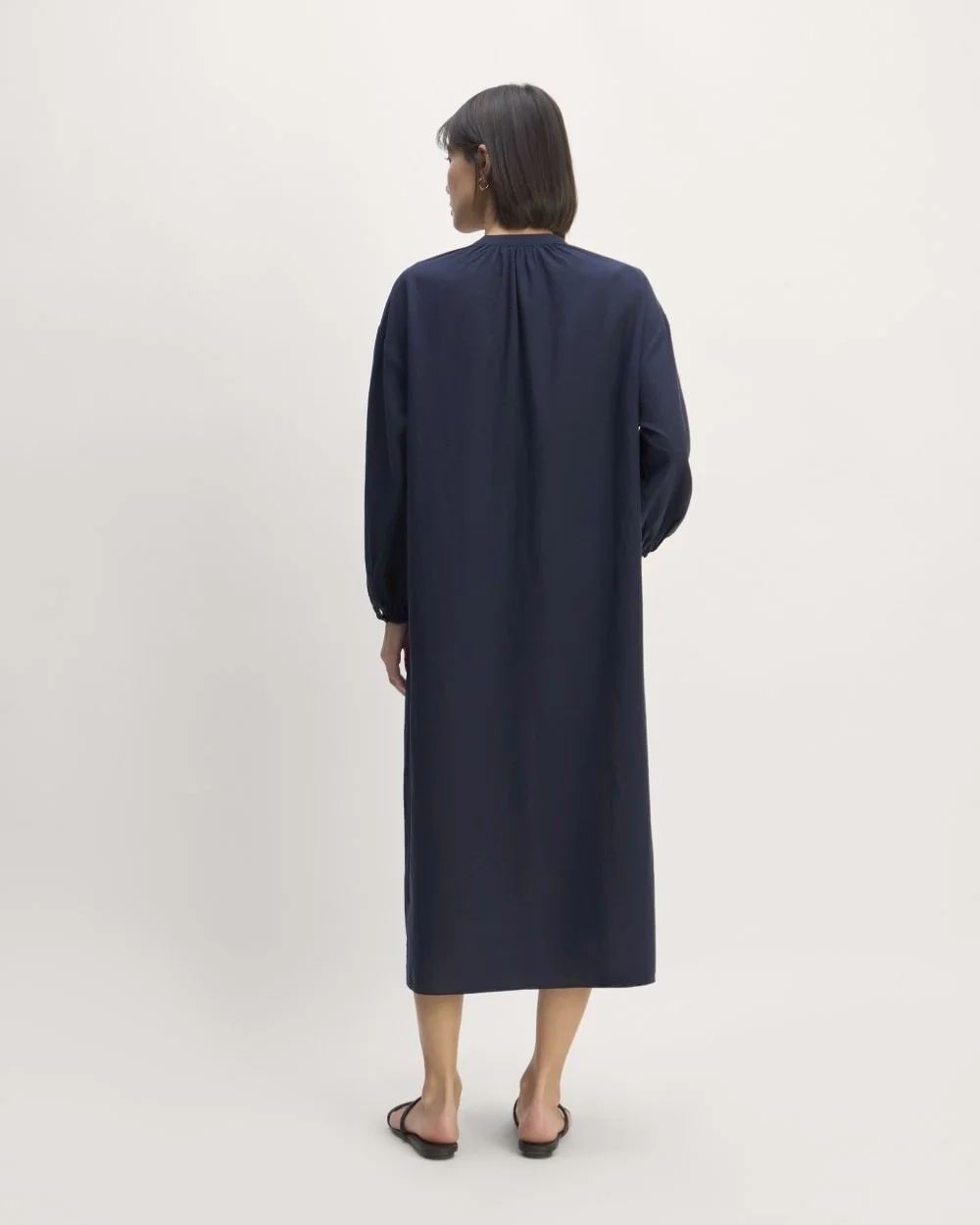 The Gauze Caftan Dress | Navy (5)