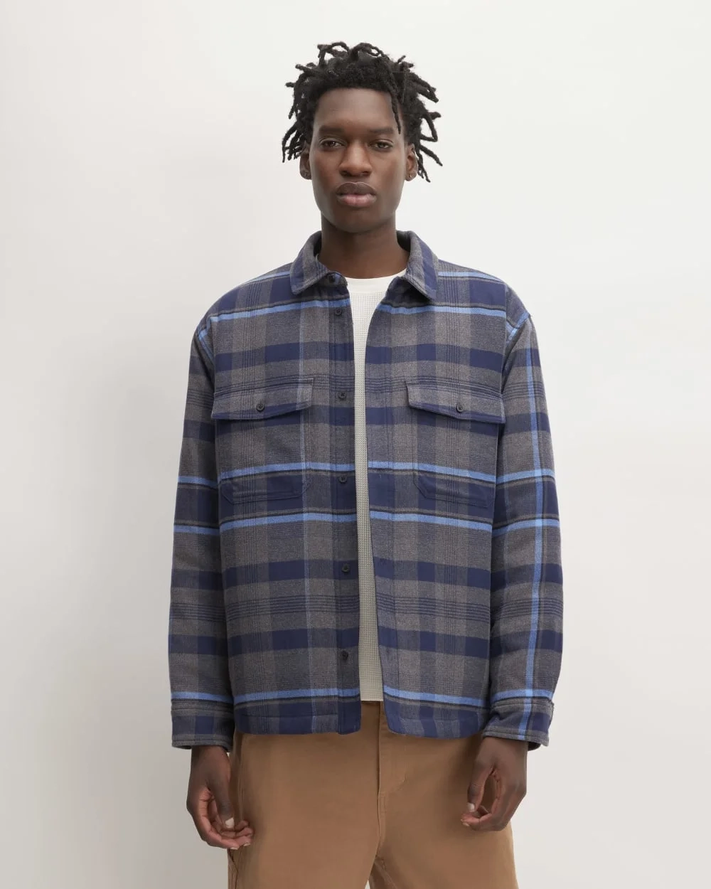The Flannel Filled Shirt Jacket | Heritage Blue / Black / Navy / Heather Charcoa